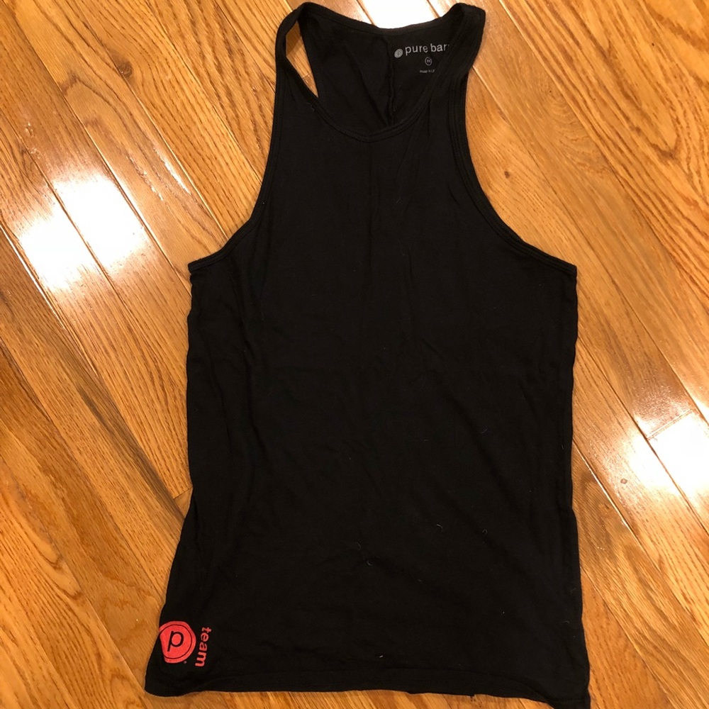 Pure Barre Team Racerback Tank, Black, Size Medium